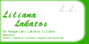 liliana lakatos business card